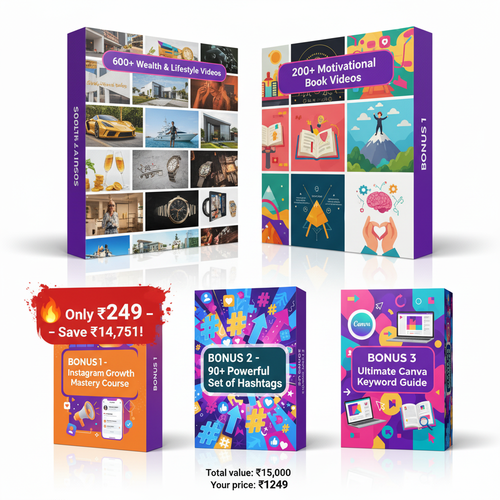800+ Wealth & Motivation Videos + Free Bonuses